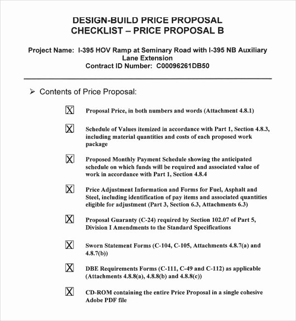 price proposal template