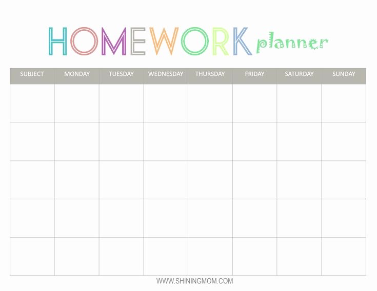 printable college student planner fresh free printable homework planner of printable college student planner