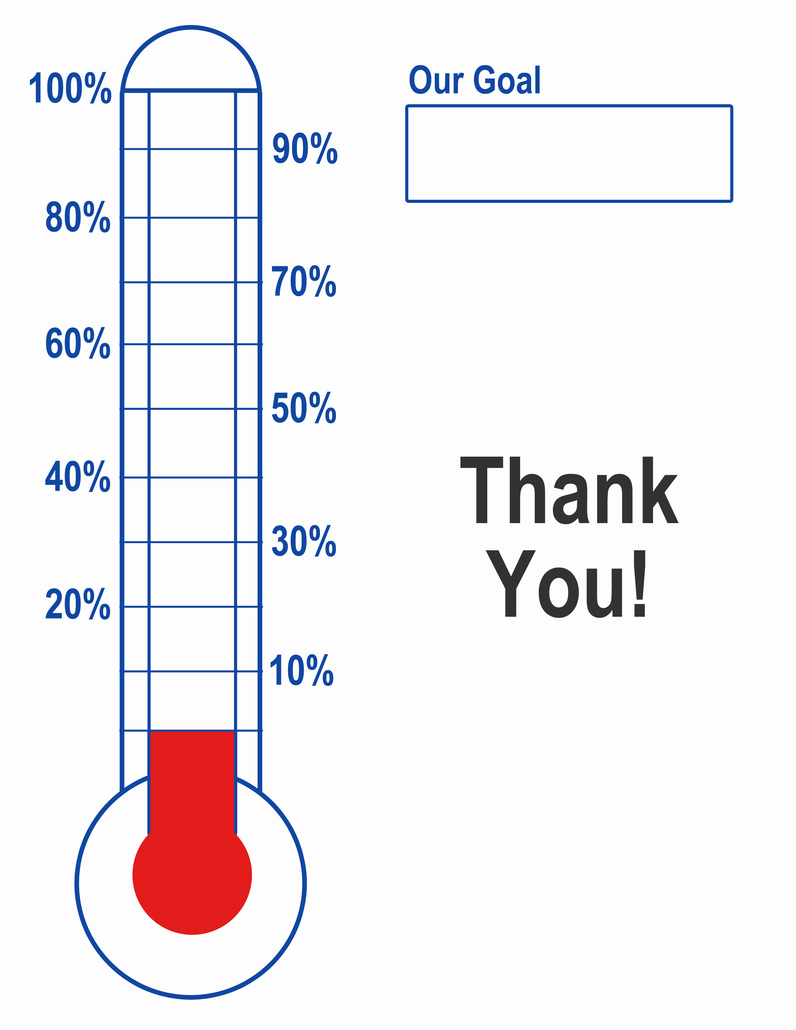 printable thermometer goal chart unique thermometer template fundraising goal blank amp printable of printable thermometer goal chart