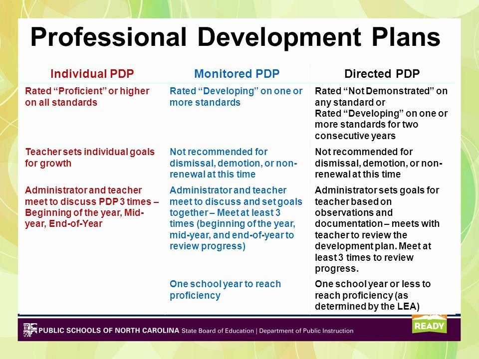 Professional Development Plan For Teachers Example