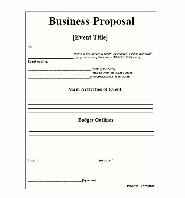 business proposal templates