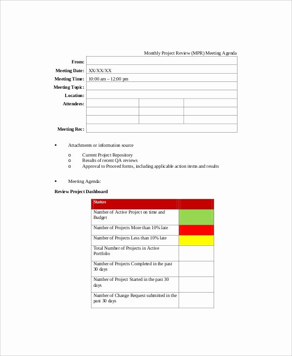 sample project meeting agenda