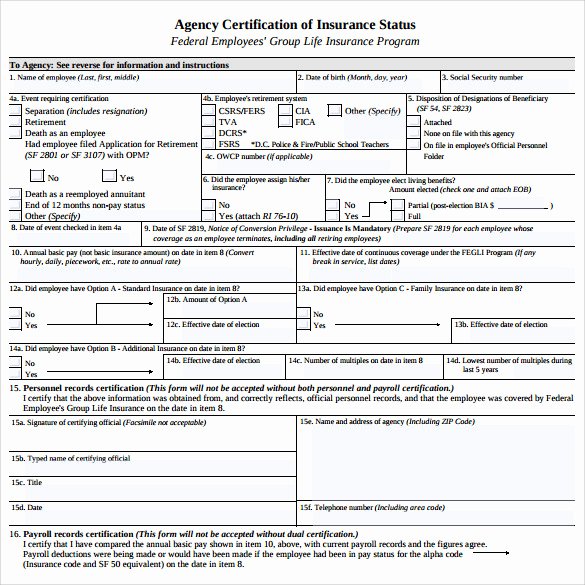 certificate of insurance template