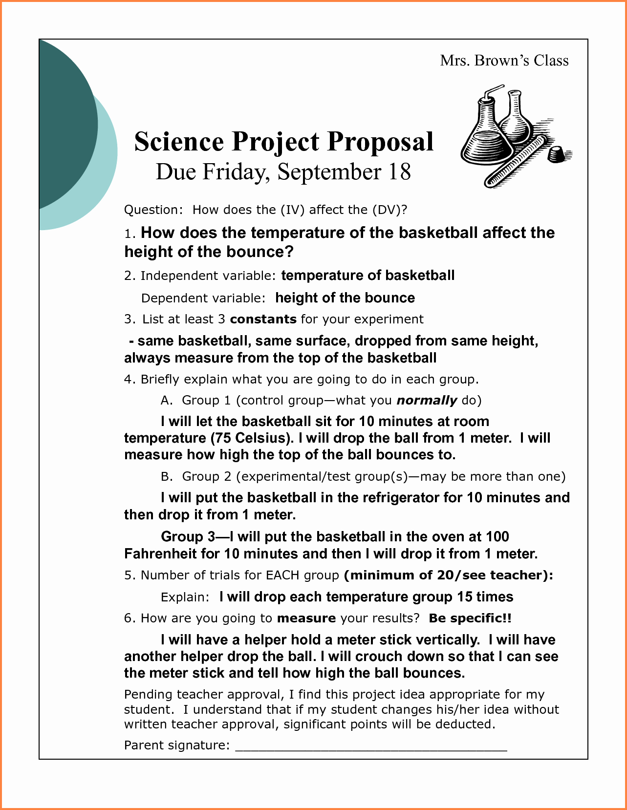 6 sample proposal template for project