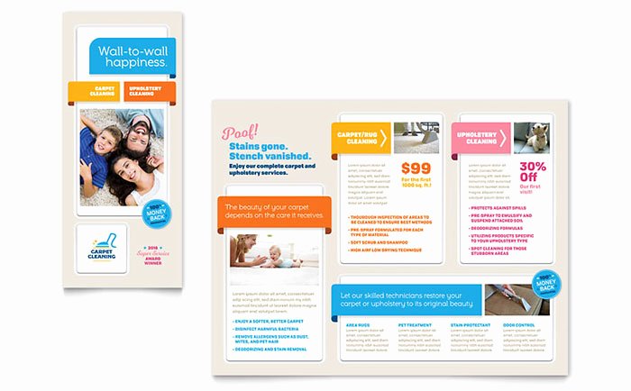 Carpet Cleaning Brochure Template Design HM