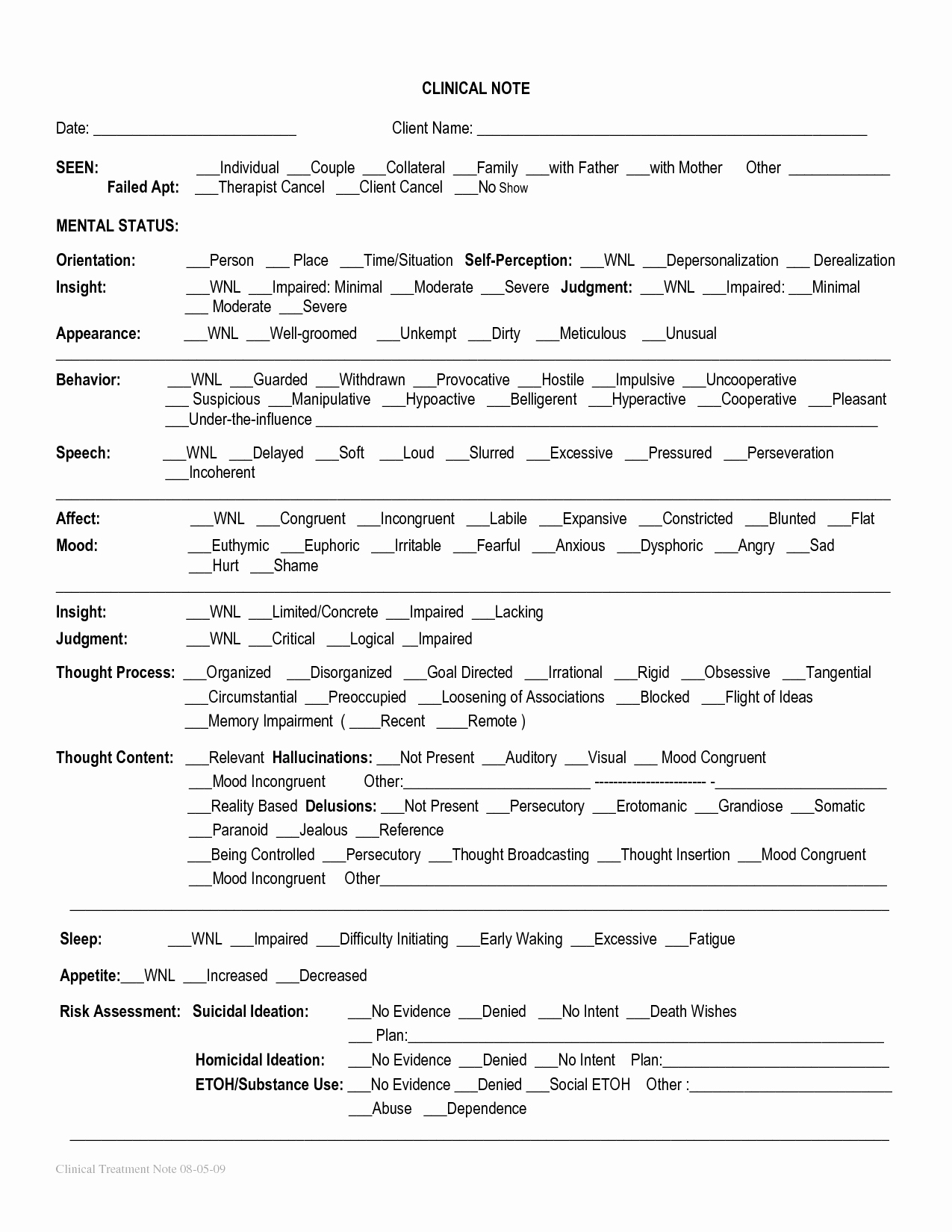 Psychiatric Soap Note Example