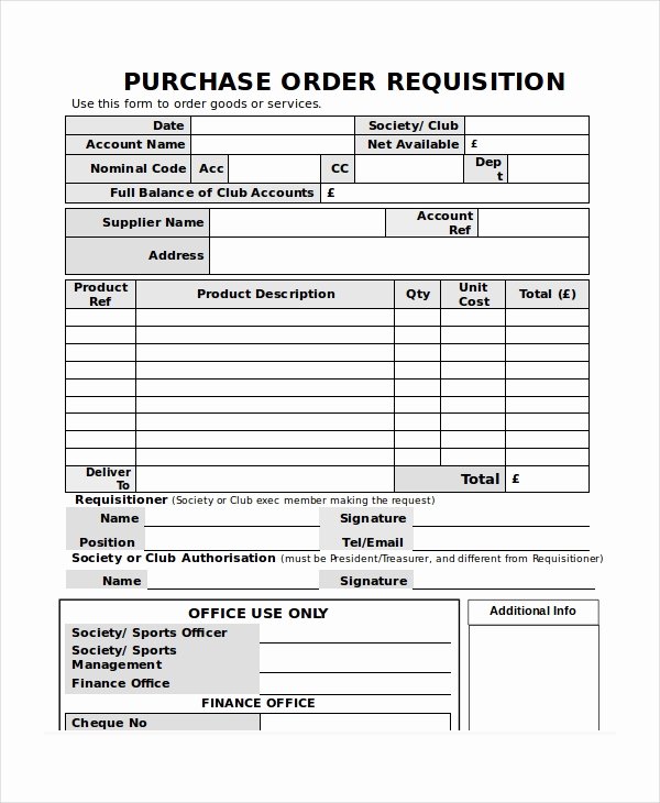 Purchase Request Form Template