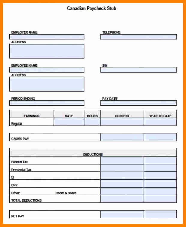 5 paycheck template pdf