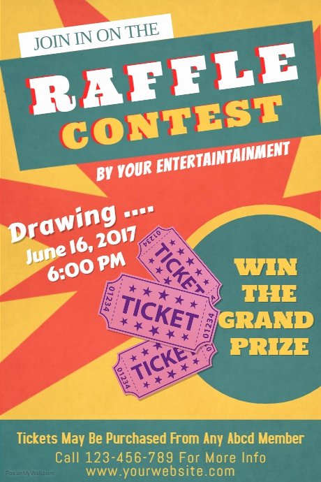 raffle poster design template