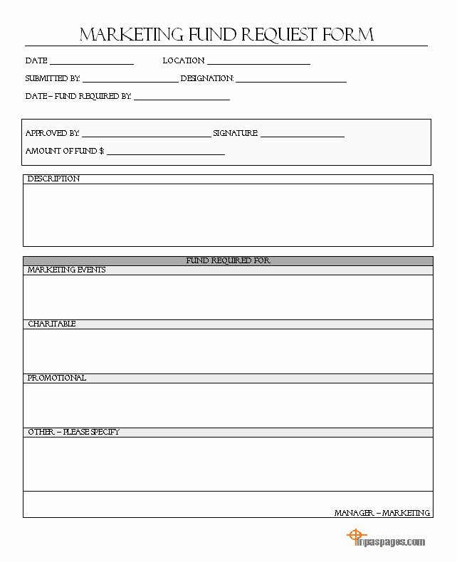 marketing fund request form