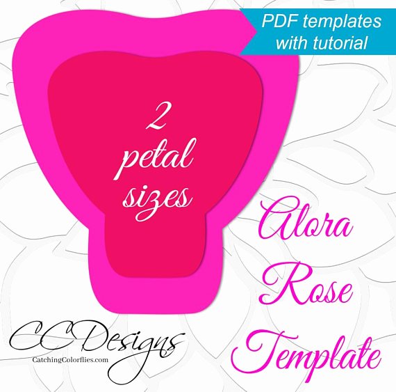 printable pdf paper rose templates giant