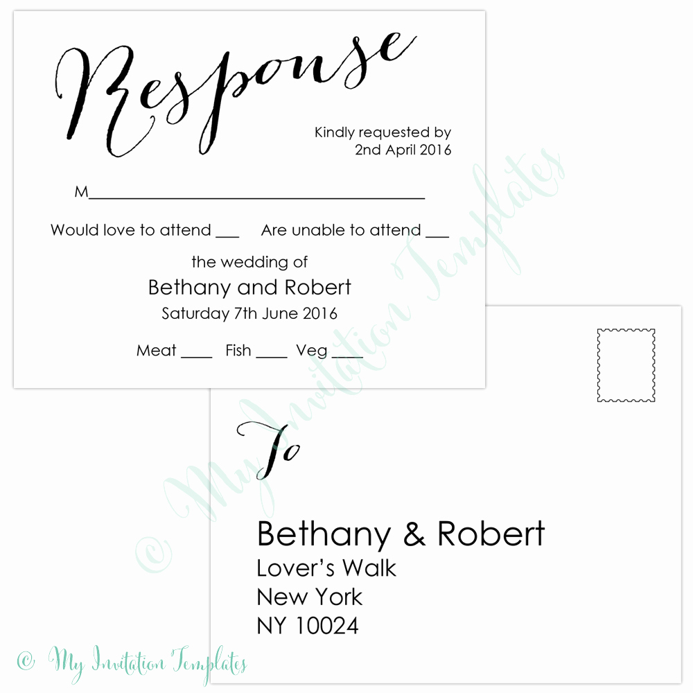 free rsvp template