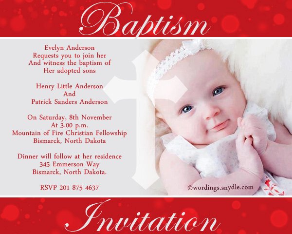 baptism invitation wording