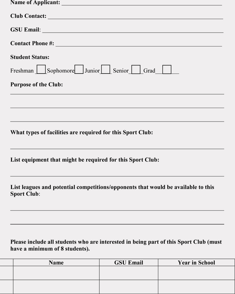 Sample Membership Application Beautiful Club Membership Application Registration form Templates