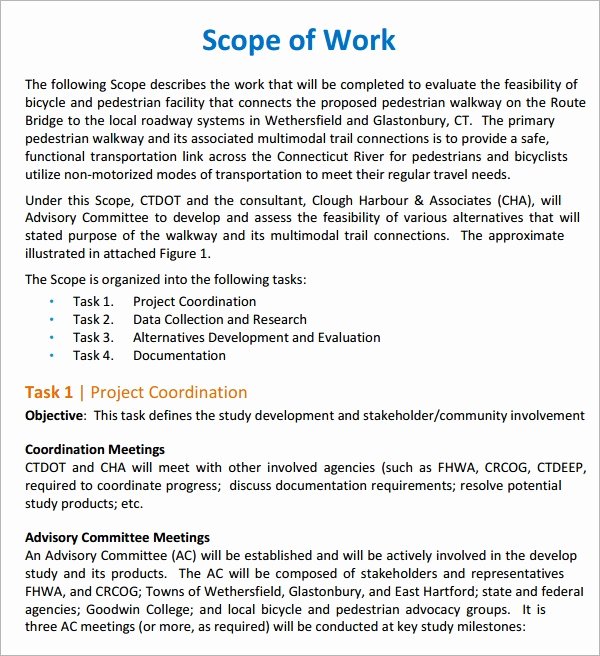 Sample Scopes Of Work Peterainsworth