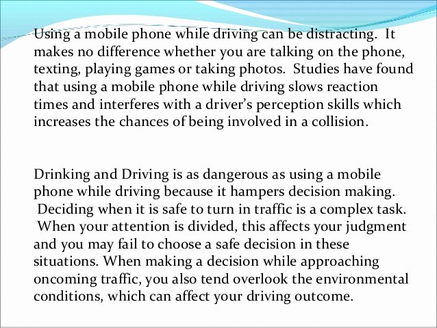 Satire Essay On Texting Elegant Phone Use while Driving as Dangerous as Dui