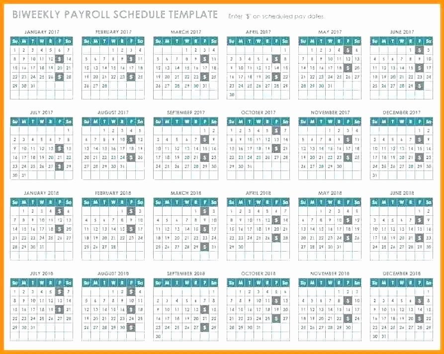 Semi Monthly Payroll Calendar 2019 Template