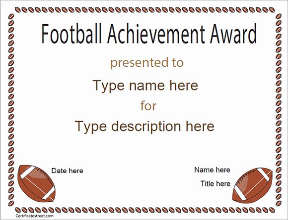 Soccer Awards Template Elegant Football Certificate Template 16 Download Documents In