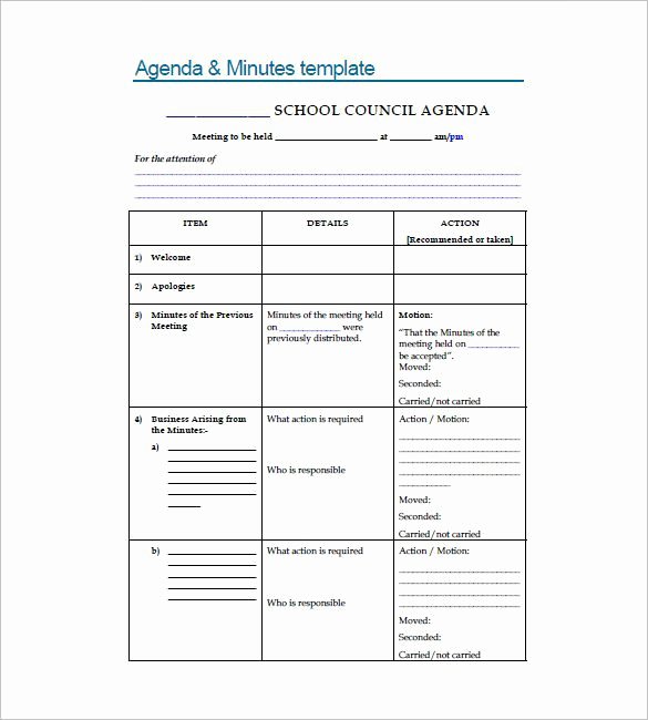 meeting minutes format