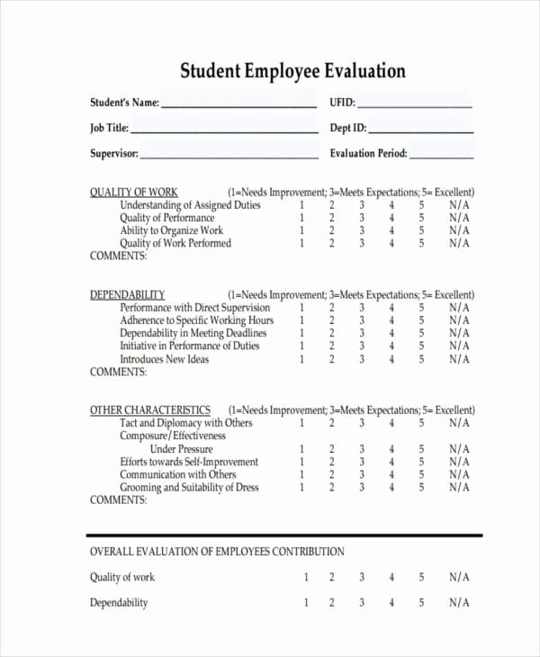 free evaluation form