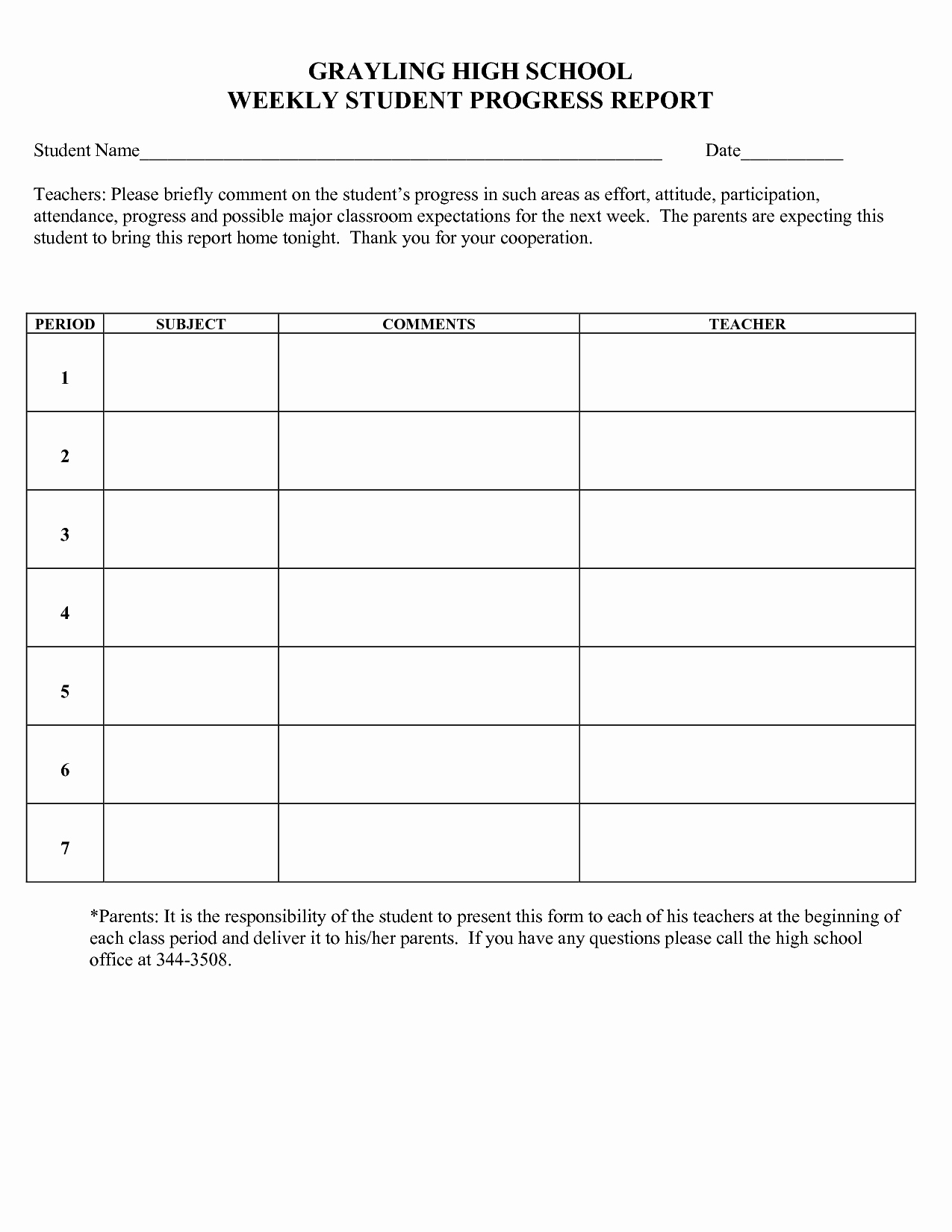 20 effective templates for helping you create weekly student progress report