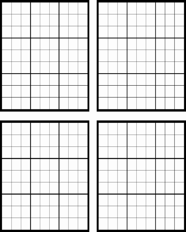 Sudoku Grid Template Elegant Download Sudoku Blank for Free formtemplate