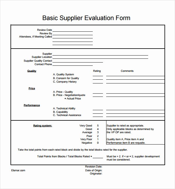 Supplier Performance Scorecard Template Xls