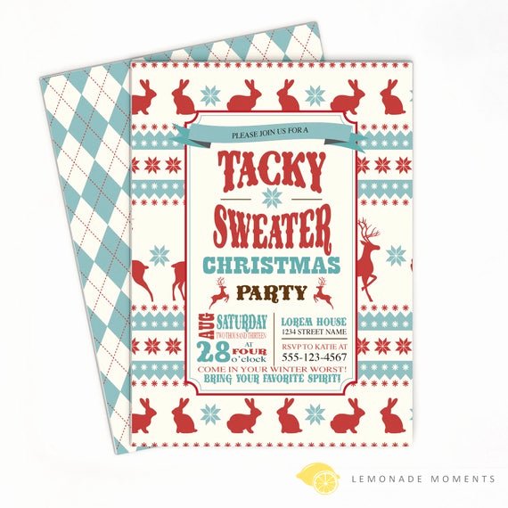 ugly sweater invitation ugly sweater christmas 2