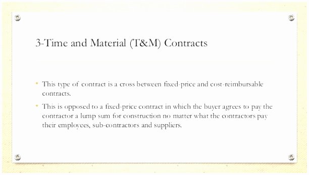 time and material contract template