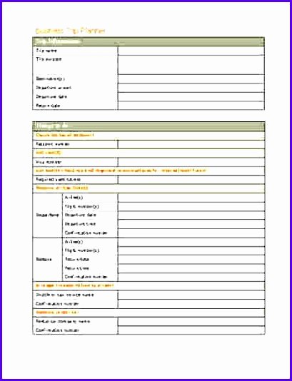 trip planner template excel m5310