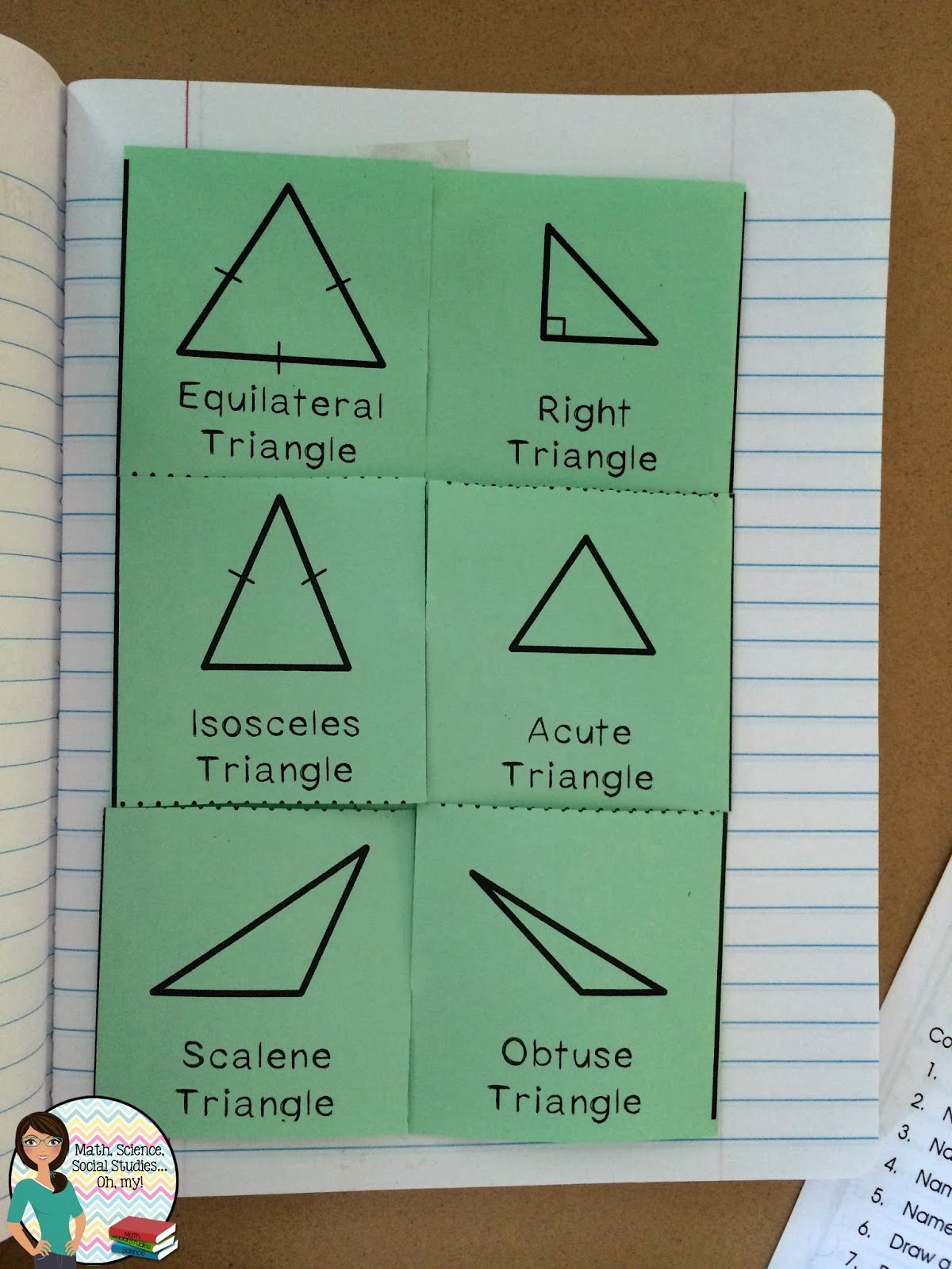 Triangle Foldable Template Fresh Foldable Friday Types Of Triangles