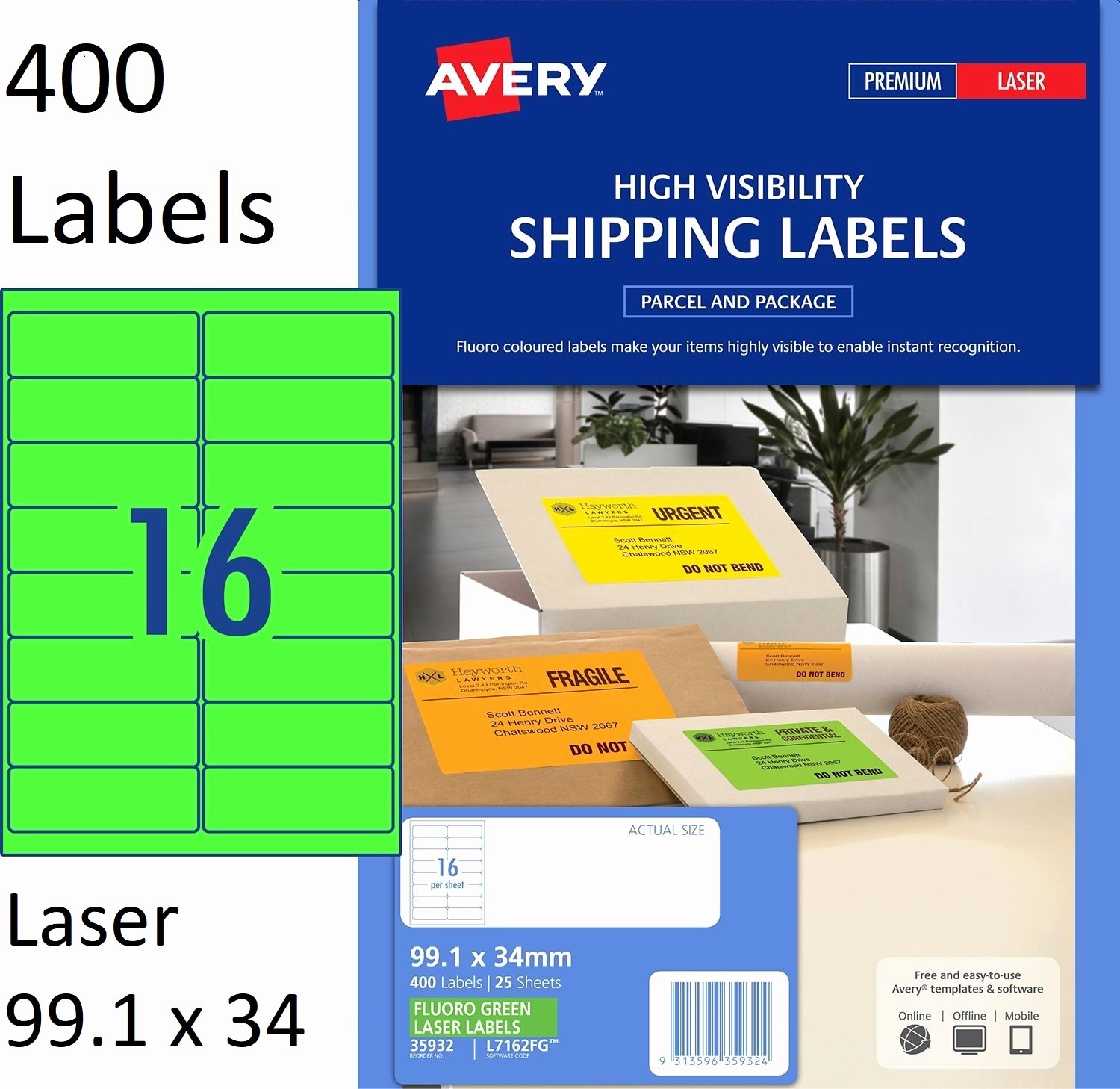 label template 16 per sheet 2250