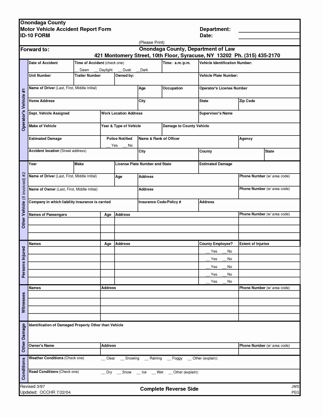 post printable accident report forms