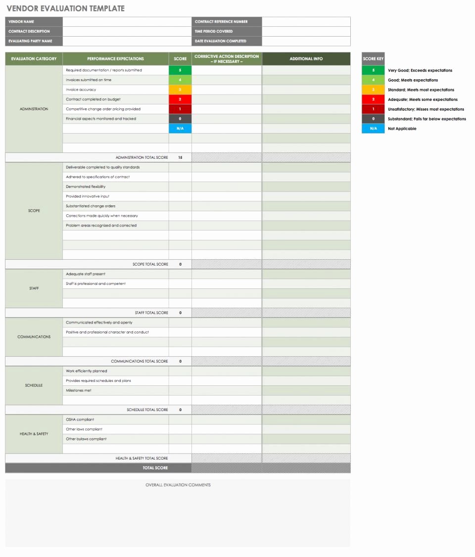 free vendor templates