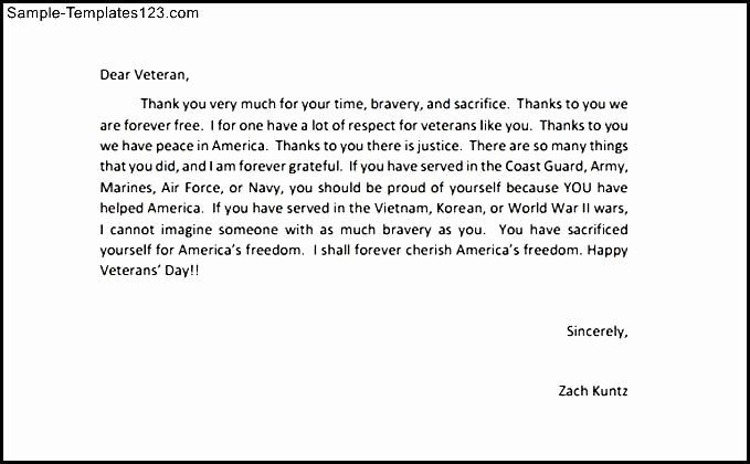 Veterans Day Essay Examples New Thank You Letters to Veterans Example