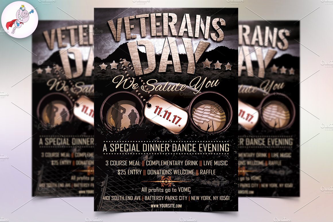 Veterans Day Flyer Template