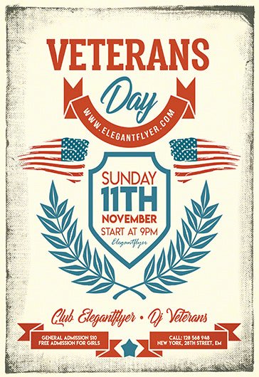 Veterans Day Flyer Templates Free