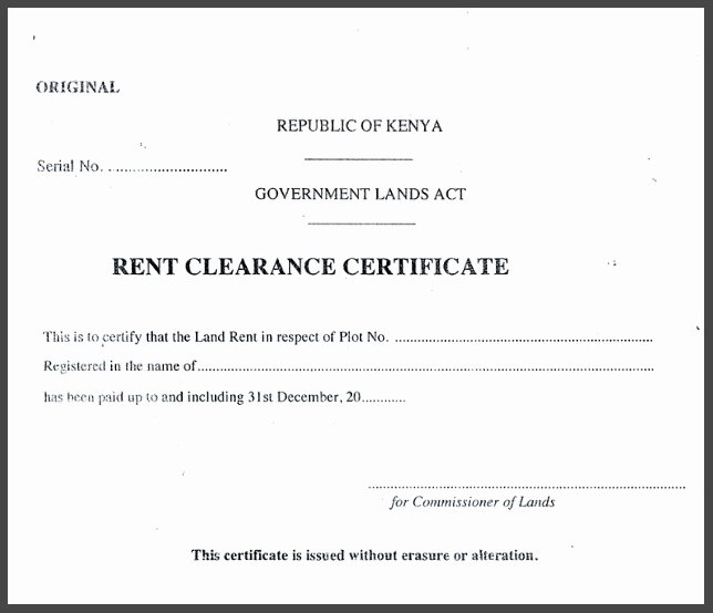 clearance certificate templates