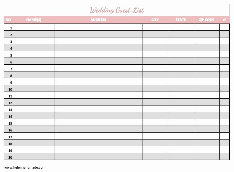 guest list template