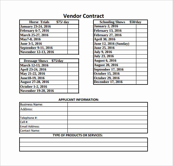 Wedding Vendor Contact List Template Word