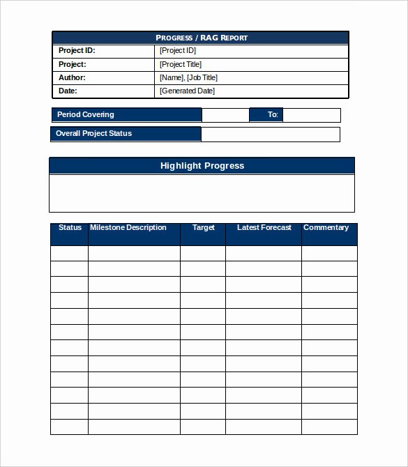 Weekly Project Status Report Template Excel Inspirational Weekly Status Report Templates 30 Free Documents