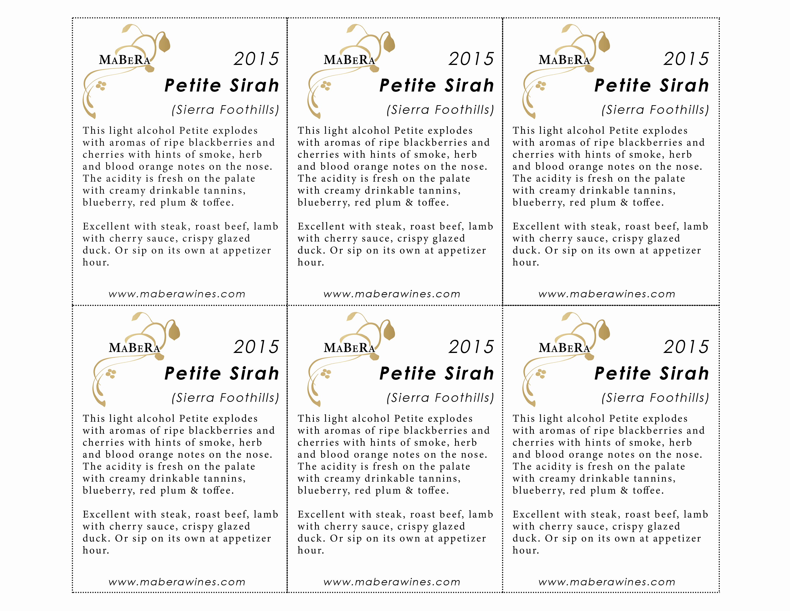 Wine Shelf Talker Template Free