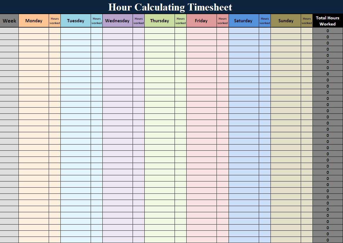 how to calculate time sheets
