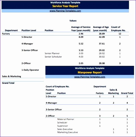 excel manpower planning template h4956