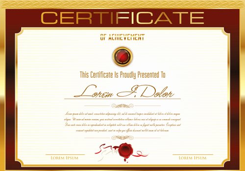 certificate template ai file